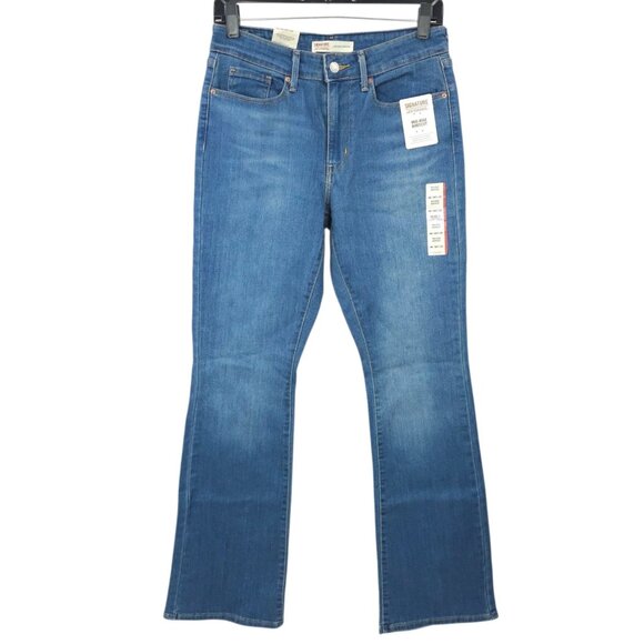 Levi Strauss Signature Mid Rise Boot Cut Jeans Womens Size 4M 27x32 Stretch NWT - Picture 1 of 16